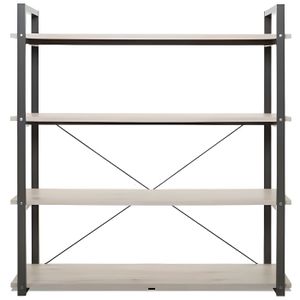 BROOKLYN - Bibliothèque style industriel décor chêne et anthracite - L 138 cm BROOKLYN - Bibliothèque style industriel décor chêne et anthracite - L 138 cm