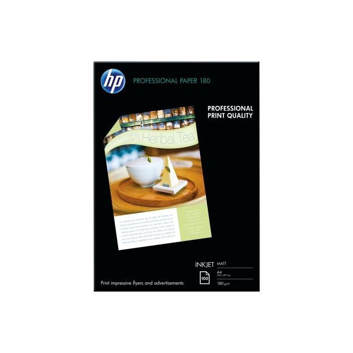 HP Papier jet dencre mat 100 feuilles A4 210 x 297 mm