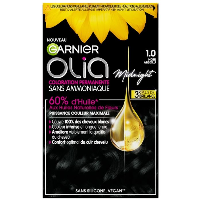GARNIER Coloration Olia Coloration n° 1.0 noir absolu