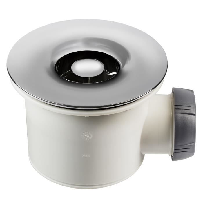 WIRQUIN Bonde de douche Tourbillon - Ø 90 mm - Grille en ABS chrome - 34060401