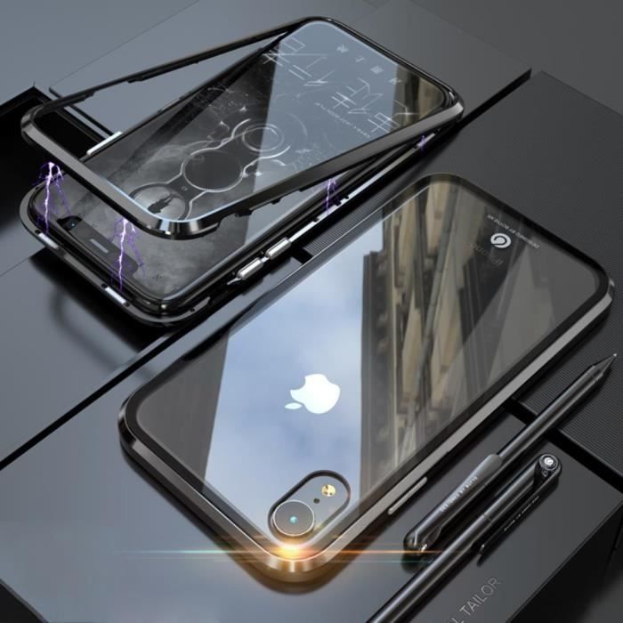 coque iphone xr magnetique transparente