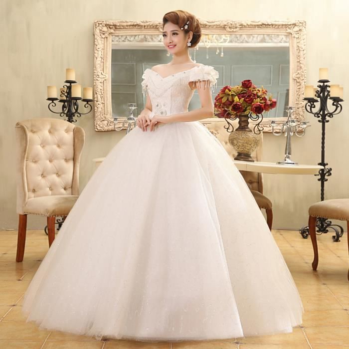XL Vintage Bateau Cou Sexy Robes De Mariée blanc Dentelle up Robe De Mariage De Princesse Mariage de Mode De Conception robes