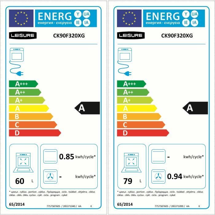  CK90F320XG -Piano de cuisson table gaz-5 foyers-5,5kWh-triple3