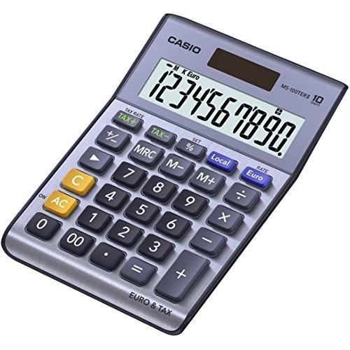 CASIO Calculatrice de bureau MS100TER II bleue
