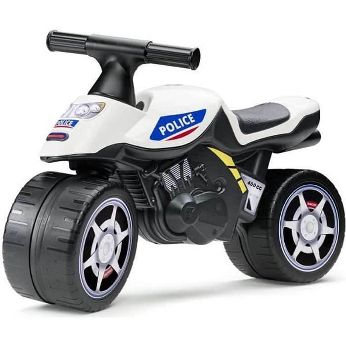 FALK Porteur Baby Moto Police - Blanc