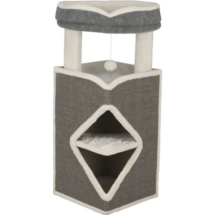 TRIXIE Cat Tower Arma 98cm - Gris, bleu et gris - Pour chat