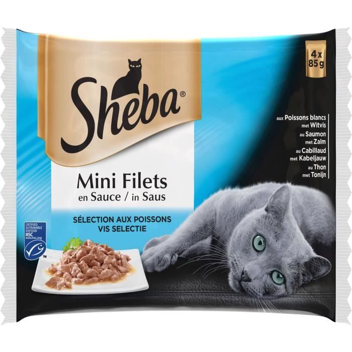SHEBA Sachet fraicheur Saveur oceane 4 x 85 g