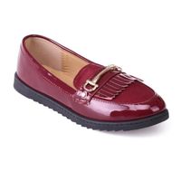 MOCASSIN Mocassins bordeaux vernis à franges MOCASSIN Mocassins bordeaux vernis à franges