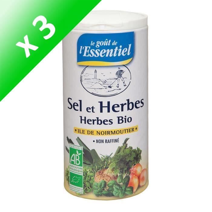 LE GOUT DE L'ESSENTIEL Sel et herbes Bio (Lot de 3)