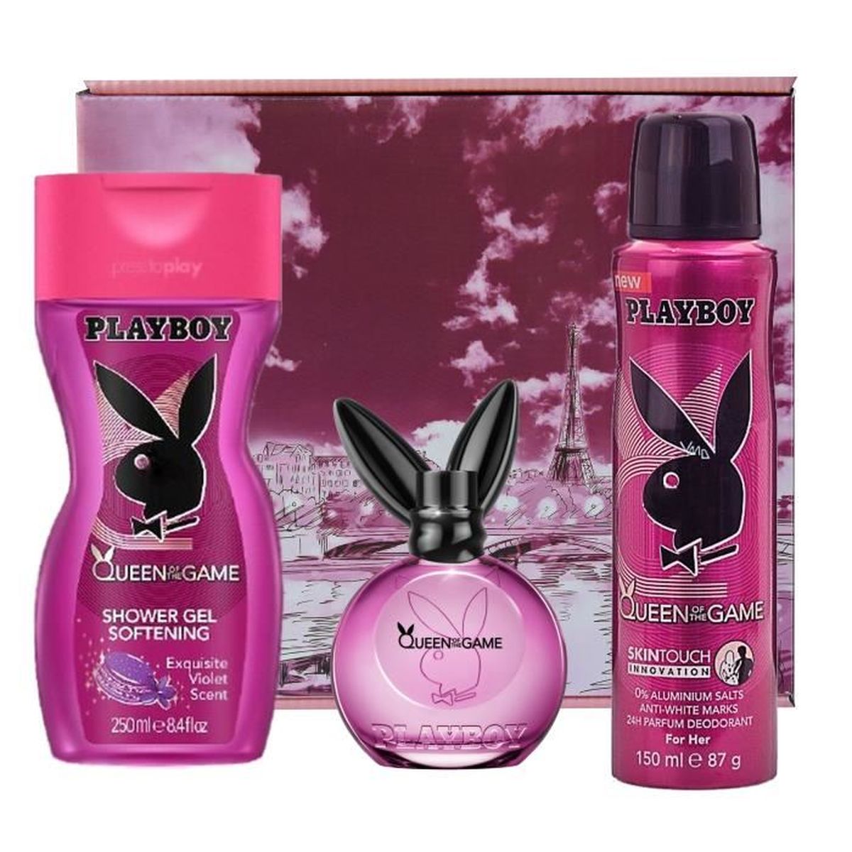 Image result for Playboy 24h Parfum Deodorant for Her Queen of the Game 150ml