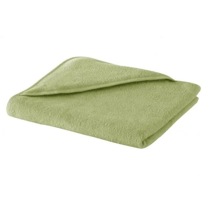 DOUX NID Carré de bain capuche LEA 75x75 cm Anis