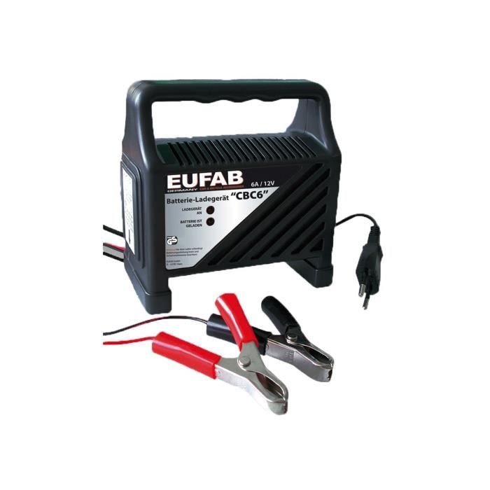 Chargeur de Batterie 6 A 12 V - EUFAB