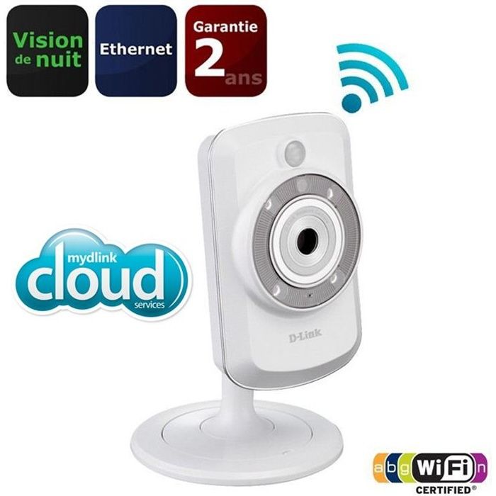 D-Link Caméra IP WiFi Cloud avec vision de nuit x1