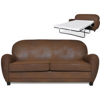 CANAPÉ - SOFA - DIVAN Canapé club 3 places convertible RICKY en microfib CANAPÉ - SOFA - DIVAN Canapé club 3 places convertible RICKY en microfib
