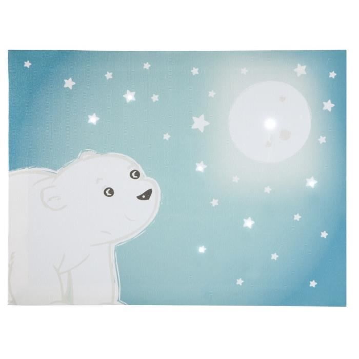 DOMIVA Toile Lumineuse Scintillante Flocon l'ourson - Ciel de lit