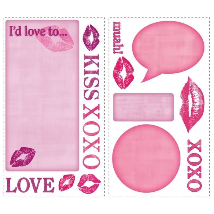 Stickers KISS & LOVE Roommates Repositionnables (14 stickers)