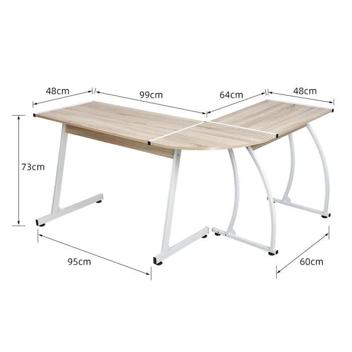 Bureau d’Angle d’Ordinateur Meuble de Bureau3