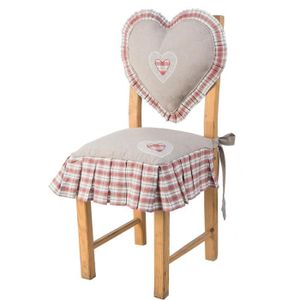 DEKOANDCO Petite housse de chaise Country
