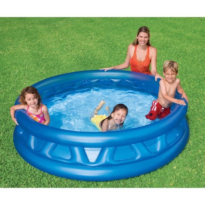 INTEX Piscine gonflable ronde Soft Side Pool pour enfant et famille 188x046m