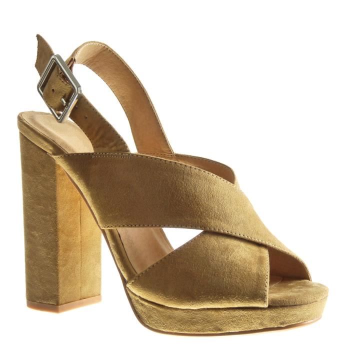 Plateforme 5a4lc3jqrs Femme Chaussure Angkorly Mule Sandale Mode Ouverte FK1TJlc3