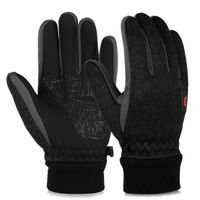 GANT - MITAINE Gants chauds d'hiver pour hommes et femmes, noir GANT - MITAINE Gants chauds d'hiver pour hommes et femmes, noir