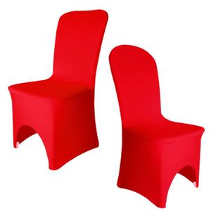 HOUSSE DE CHAISE Lot de 100 Rouge Décorative spandex housses de cha