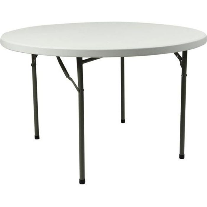 INNOV'AXE Table Pliante Camping - Ronde - Ø 122 Cm