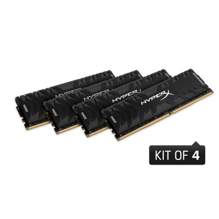 HYPERX Mémoire PC Predator - DDR4 - 32Go - 2666MHz - CL13 - DIMM (Kit de 4 x 8Go) XMP - HX426C13PB3K4/32