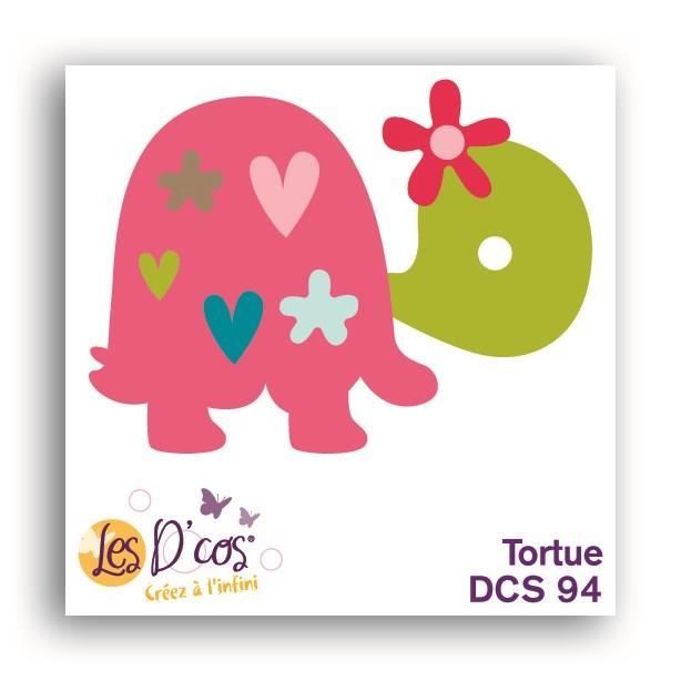 LES D'COS® DE TOGA Die Tortue - Rose et vert