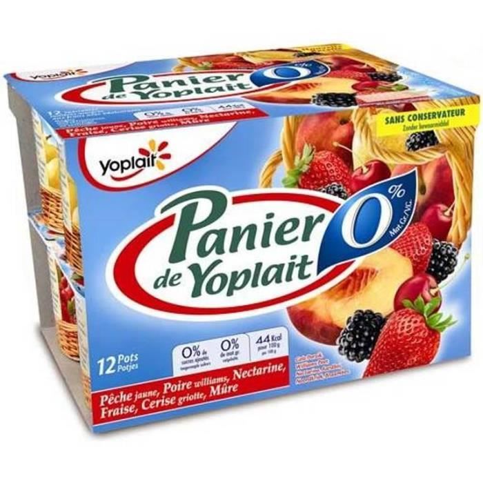 Panier de Yoplait 0% 12x125g - Achat / Vente yaourts aux Panier de Yoplait 0% 12x125g - Achat / Vente yaourts aux