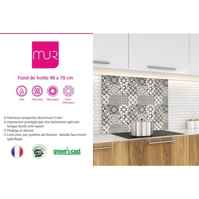 Fond de hotte "Carreaux de ciments motif3