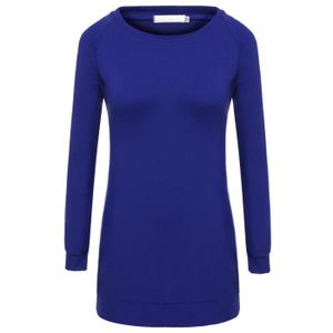 Longues Les Coton Manches Raglan Du À Ras Tunique Sweat Cou Femmes U0rfqUBw