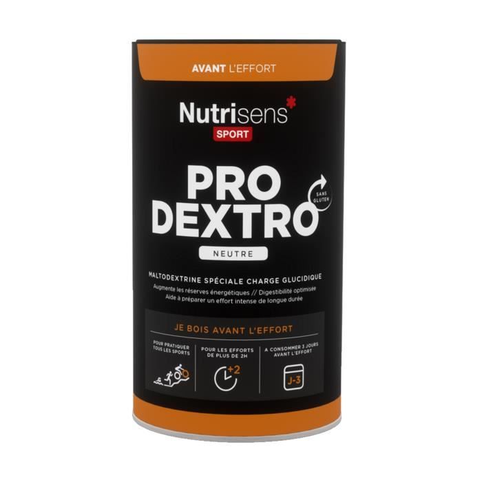 NUTRISENS Complément alimentaire - Pot de 450g - 8 dosettes maltodextrine spéciale charge glucidique ProDextro - Neutre