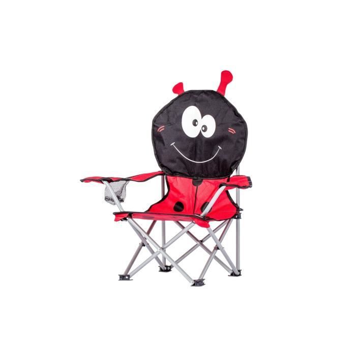 CAO CAMPING Fauteuil pliant Cocc - Enfant - Rouge et noir
