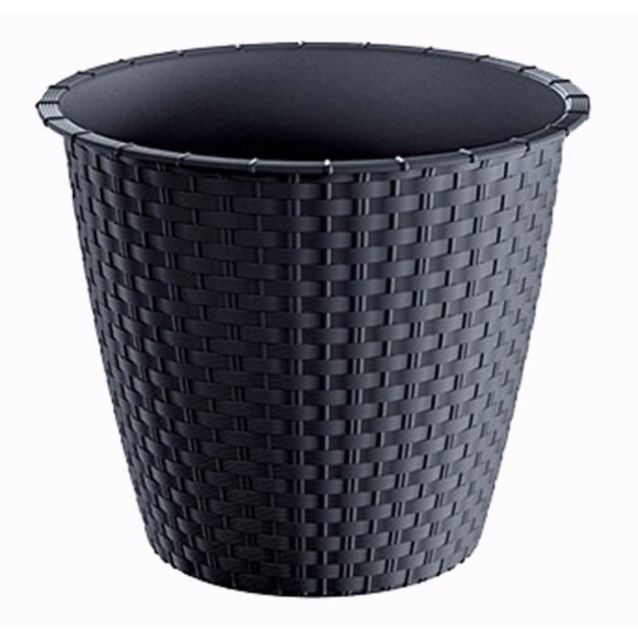 PROSPERPLAST Pot plastique rond - Ø 195 mm - Gris anthracite