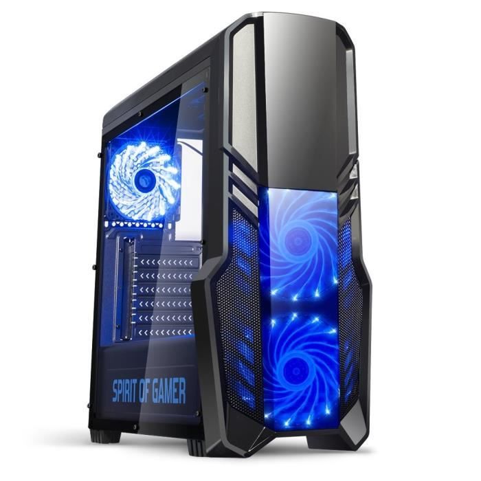 SPIRIT OF GAMER Boîtier PC Gamer Rogue II - Bleu