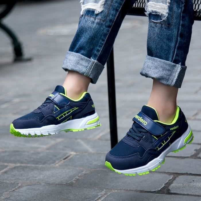 bleu De Baskets blanc Enfants Chaussures Vert noir Course Bww1fq8