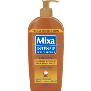 MIXA Intensif Peaux S?ches - Lait Corps Nutritif Satinant pour Peaux Mates ? Foncées - 400 ml