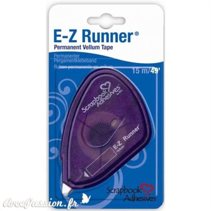 SCRAPBOOK ADHESIVES® BY 3 L Dévidoir adhésif double face E-Z Runner Permanent - 15 m
