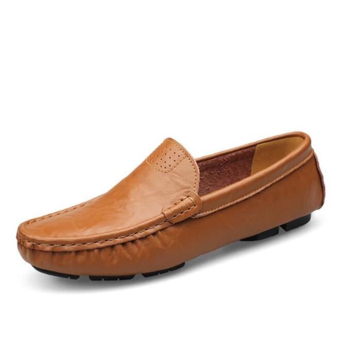 De Véritable Hommes Cuir Plein Chaussure Luxe Marque Grande Moccasins Classique Confortable Antidérapant Air pgFtpq0w