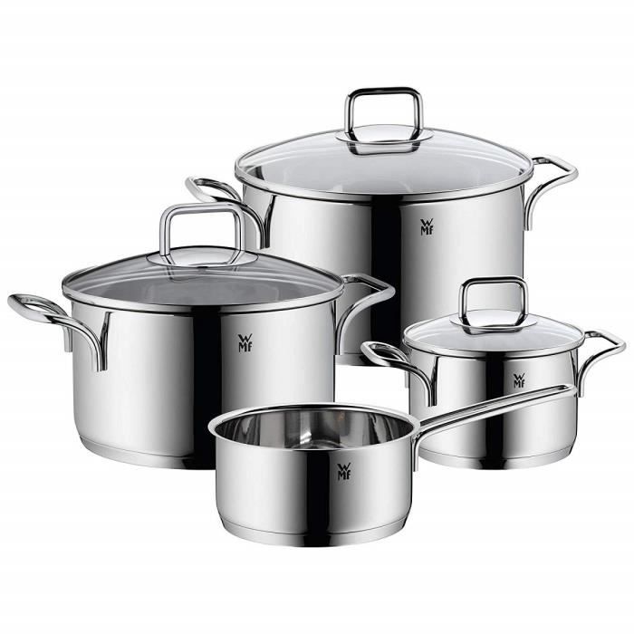 Batterie de cuisine WMF - Acier inoxydable - 4 pièces - Argent