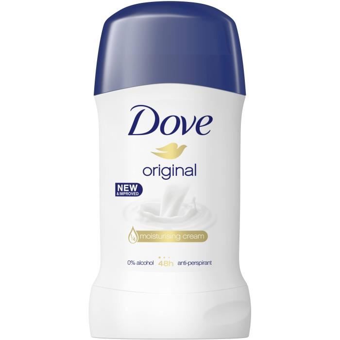 DOVE Deodorant stick 24 H - 0% alcool - 40 mL