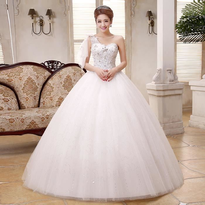 XL Haute Qualité De Luxe Robes De Mariée Blanc De Mariage De Mariée Princesse De Mariage robes De Mariée