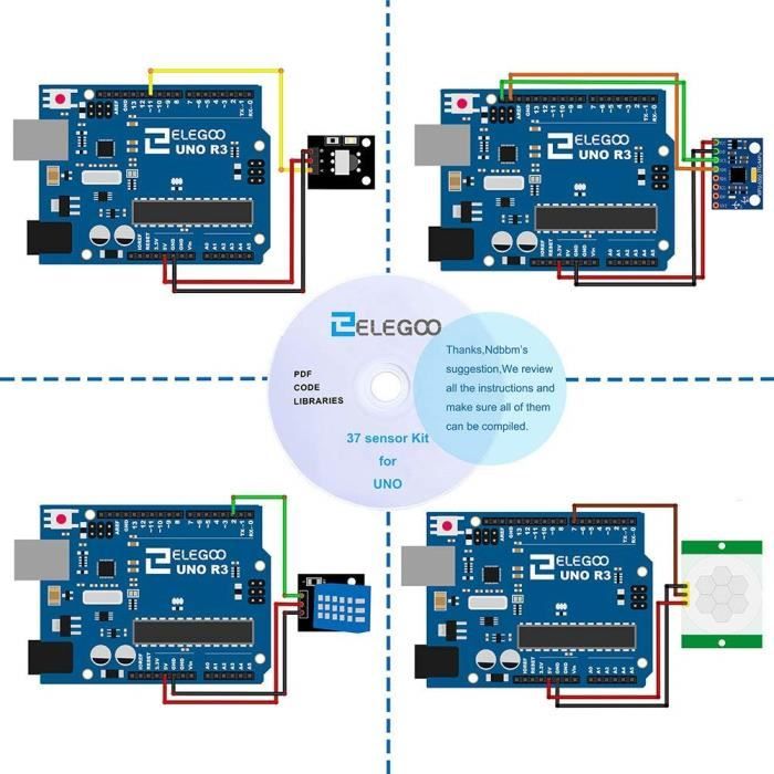 Kit DE 37-en-1 Module Capteur V2.0 avec CD Tutorial2