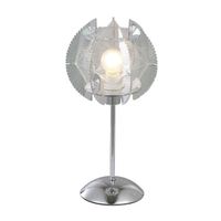 LAMPE A POSER Lampe à poser chrome - Soie translucide - Plastiqu LAMPE A POSER Lampe à poser chrome - Soie translucide - Plastiqu