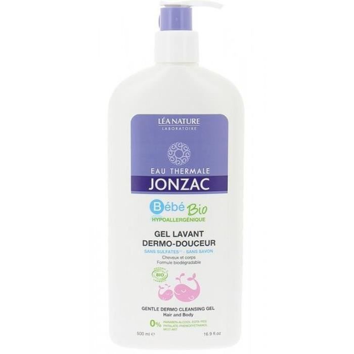 EAU THERMALE JONZAC Gel lavant Bébé dermo-douceur cheveux et corps - 500 ml