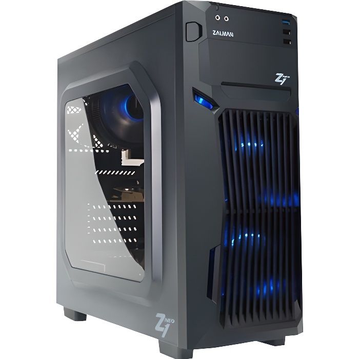 ZALMAN Boîtier PC - Moyen Tour - Format ATX - Pas d'alimentation - Noir