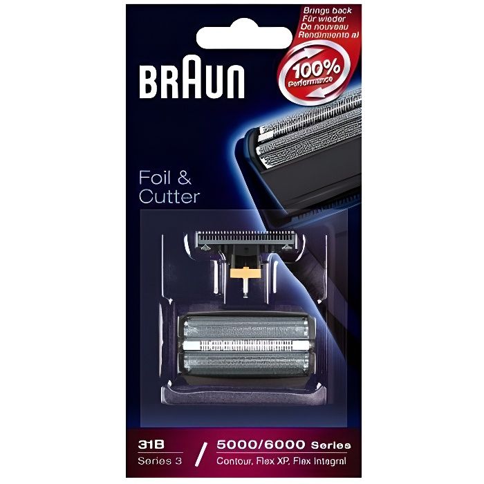 PIÈCE SANTE   BEAUTÉ Braun Grille + Couteau rasoirs Série3 Contour