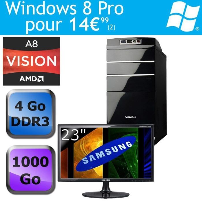 MEDION AKOYA E4053D (MD8439) + Ecran Samsung 23   Achat / Vente