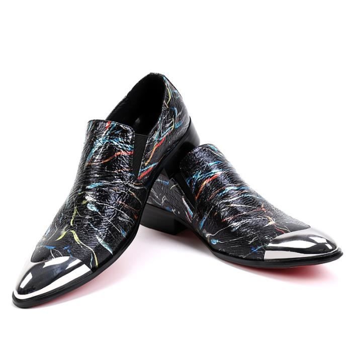 Chaussures Oxfords De Mode Plus Mariage Size Sur Imprimés Habillées Designer Cuir Flats Slip En Marque Hommes Véritable Luxe Et trhQsd